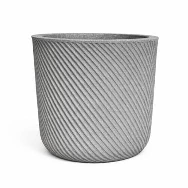 Imagem de Vaso Para Plantas Decorativo Polietileno Vertical G 37x36 (Cinza Claro)