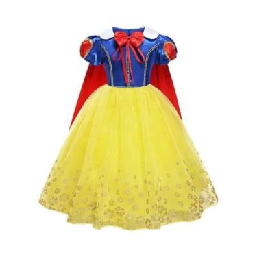 Imagem de Vestido De Princesa Amarelo Para Meninas De 2 a 10 Anos, Fantasia De H