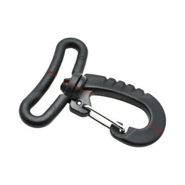 Imagem de Gancho Giratório De Plástico Preto Para Chaveiro, Mochila, Cinto, Aces