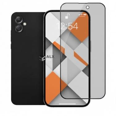 Imagem de Kit Capa Aveludada Preta Galaxy A05 com Película Privacidade ou Cerâmica. (Película Cerâmica)