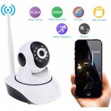 Imagem de Câmera De Seguranca Ip Wireless Para Android Celular E Ios Wifi Hd P2P Com Visão Noturna Uma Antena