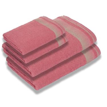 Imagem de Jogo De Toalhas Luxury Soft Beka Banho + Rosto Luxo Rosê