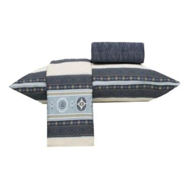 Imagem de Jogo Roupa de Cama Solteiro ou Box Lençol c/ Elástico 3 Peças - Amora 