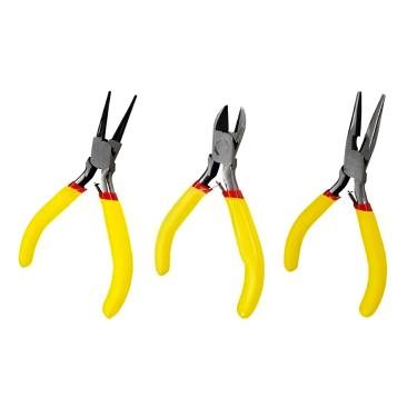 Imagem de Kit 3 Alicates Cortes Profissionais Eletricista Ferramenta