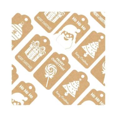 Imagem de Etiquetas De Presente De Natal, 50/100 Peças, Etiquetas De Papel Artes