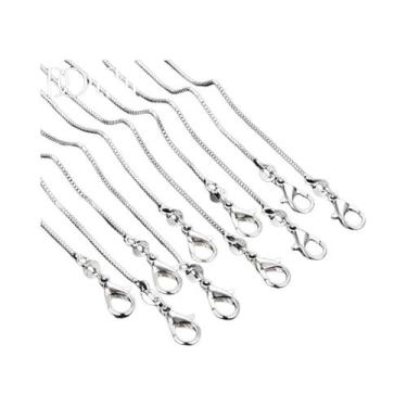 Imagem de Colar De Cadeia Box Em Prata Esterlina 1MM, 16-30 Polegadas, Para Mulh