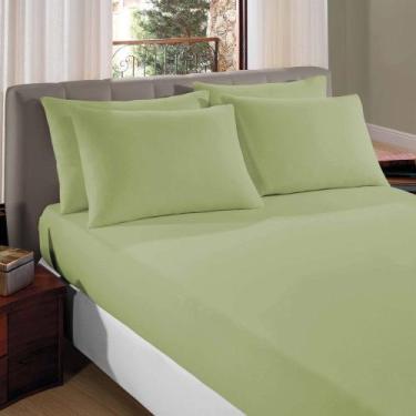 Imagem de Lençol Casal King Liverpool com Elástico Avulso 1 Peça Tecido Malha Fi