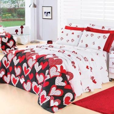 Imagem de Kit Edredom Desire Casal Queen 5 Peças Percal 200 Fios 100% Algodão - 