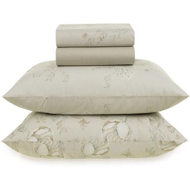 Imagem de Jogo de Cama Karsten Sophia 160 Fios 4 Peças Queen Bege