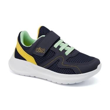 Imagem de Tênis Infantil Menino Klin Freedom Kids Marinho Verde Amarelo-Masculino