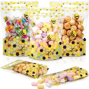 Imagem de Sacos plásticos Honey Bee Zip Lock 60 unidades com alças de 22 x 15,5 
