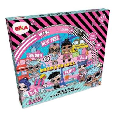 Imagem de Quebra Cabeca 214pcs Redondo Lol Viagem Pelo Mundo Elka, Unica