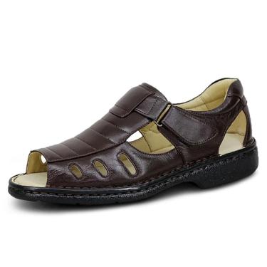 Imagem de Sandália Feminina Couro Anatômica Macia