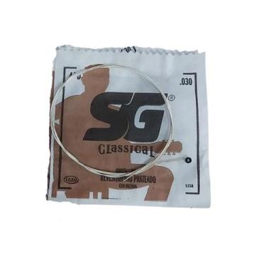 Imagem de Corda avulsa 4ª Re Nylon Encapada Prata P/violao C/bolinha Sg 5258
