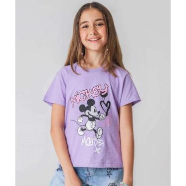 Imagem de Camiseta Juvenil Mickey Tam 06 a 14 Lilás-91076 - Disney, Lilás, 10