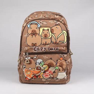 Imagem de Mochila Escolar Capivara Adorável - Tamanho Grande