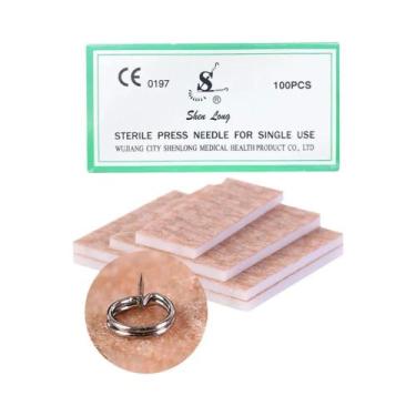 Imagem de Agulhas De Acupuntura Estéreis Descartáveis, Caixa Com 100 Peças, Agul