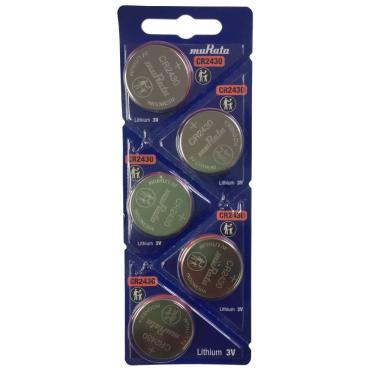 Imagem de Pilha Cr2430 Murata Lithium Botão - Kit De 5 Unidades