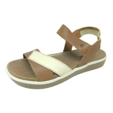 Imagem de Sandália Feminina Moderna Flatform Conforto Couro New Face-Feminino