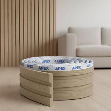 Imagem de Ripado Autcolante Parede E.v.a 3d Madeira Carvalho 10cmx10mmx1000cm - caixa com 10 Unidade - Bege