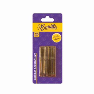 Imagem de Mb grampos n.7 blister c/20 dourado 638bt - BONITTA