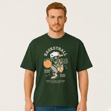 Imagem de Camiseta Oversized Basquete Masculina Algodão Premium-Masculino