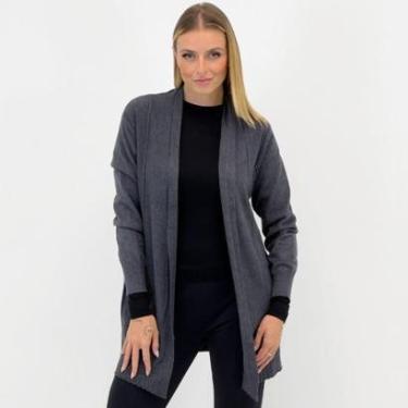 Imagem de Casaco Facinelli Cardigan Aberto Alongada Feminino-Feminino