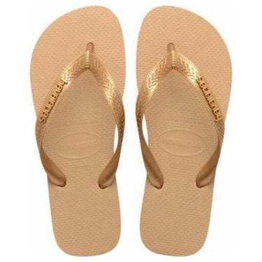 Imagem de Chinelo Havaianas Top Logo Metallic Tira Larga Feminino-Feminino