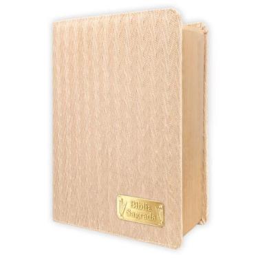 Imagem de Bíblia Sagrada Letra Hiper Gigante - Gold Glitter Creme Estria - C/ Ha