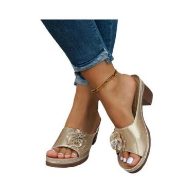Imagem de Sandálias Femininas Casuais De Verão, Confortáveis, Com Salto Alto, El