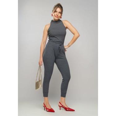 Imagem de Conjunto Comfy Com Regata e Jogger Canelada Grafite Salvatore, P