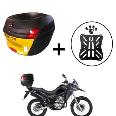Imagem de Baú Bauleto 34 Litros AWA Pross + Bagageiro XRE 300 2010+, Amarelo