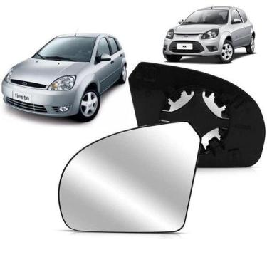 Imagem de Subconjunto Vidro Retrovisor Lente Base Ford Ka Fiesta 2003 2004 2005 