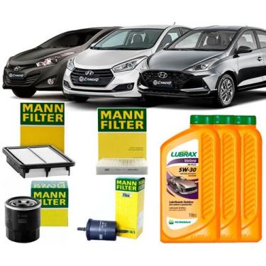 Imagem de Kit Troca De Óleo 5w30 e Filtros Hyundai Hb20 e Hb20s 1.0 12v 2012 201