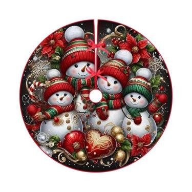 Imagem de Almofada De Árvore De Natal Boneco De Neve VIKAMA - Decoração Festiva 