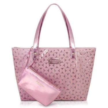 Imagem de Kit De Bolsa E Necessaire De 2 Pçs Glitz Jacki Design Rosa
