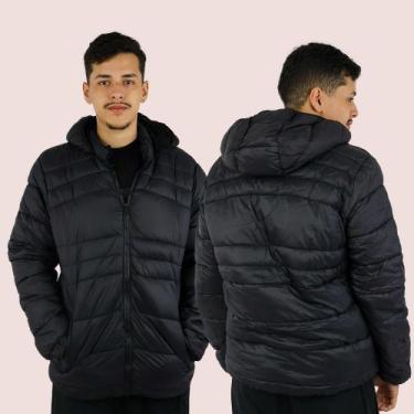 Imagem de Jaqueta Puffer Impermeável Masculina Com Capuz Removível - Importado, 