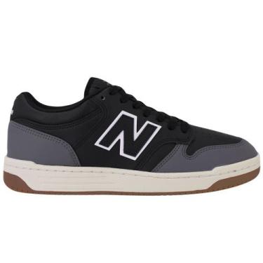 Imagem de Tênis New Balance 480 Low Masculino, Preto, Cinza, 42