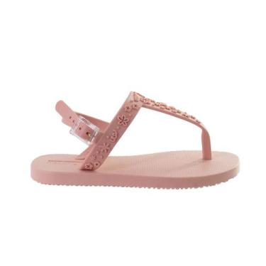 Imagem de Sandália Infantil de Menina Rasteira Fivela Terra e Água, 29/30, Rosa 