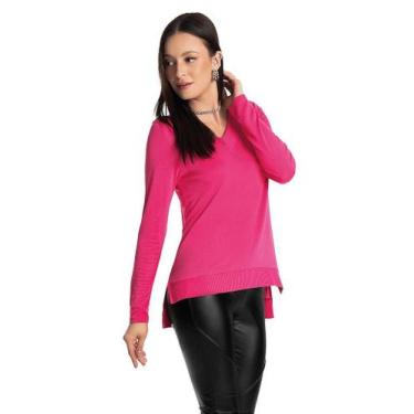Imagem de Blusa Manga Longa Feminina em Visco Tricot Rovitex - Elegante e Versát