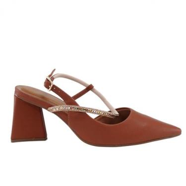 Imagem de Scarpin Feminino Bebecê T7021-308, Marrom, 36