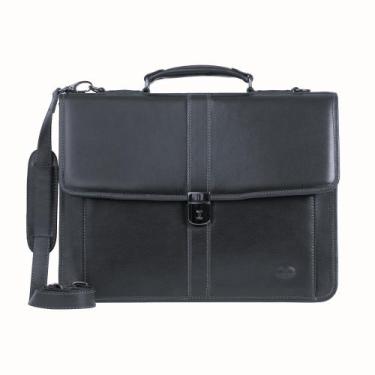 Imagem de Pasta Executiva Couro Masculina 03 Divisórias 9124 Bennesh, Preto