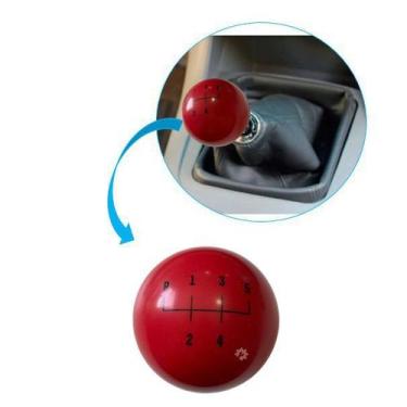 Imagem de Manopla Bola Sinuca 5 Marchas Vermelha 54mm Ré P/ Frente - Auto Qualit