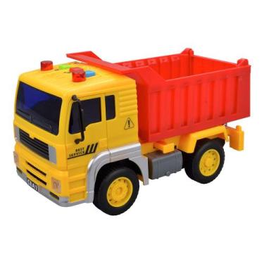 Imagem de Caminhão Fricção Construção Com Luz e Som DMT5697 - Dm Toys, Caçamba