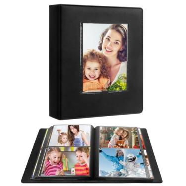 Imagem de Álbum de fotos Aevdor 272 bolsos 13x18cm em couro PU preto