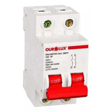 Imagem de Disjuntor Curva C Bipolar 50A Ourolux