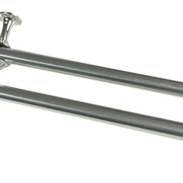 Imagem de Kit Varão Duplo para Cortina 2,00m Vilela Metalizado 100% Ferro - Crom