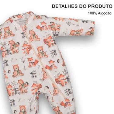 Imagem de Macacão Suedine Bebê Menino Estampa Ursos e Raposas Upi Uli, M