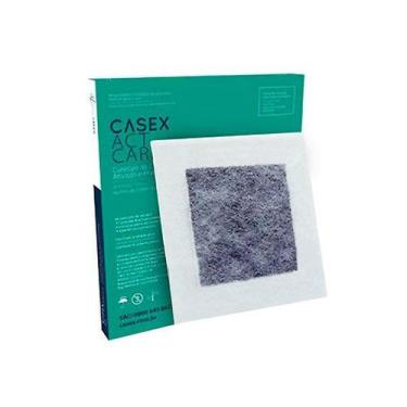 Imagem de Curativo de Carvão Ativado e Prata 10,5 X 10,5cm Com 10 Unidades Casex