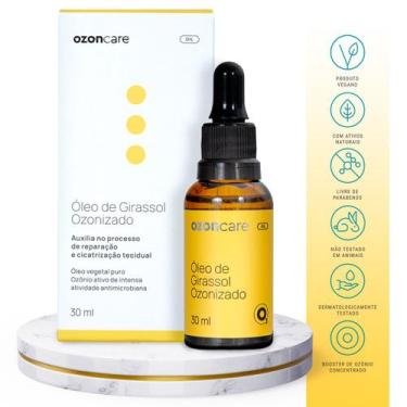 Imagem de Óleo de Girassol Ozonizado Concentrado Cicatrização Ozonioterapia 30ml